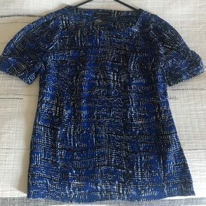 New Banana Republic Black Blue Blouse Top XXSP